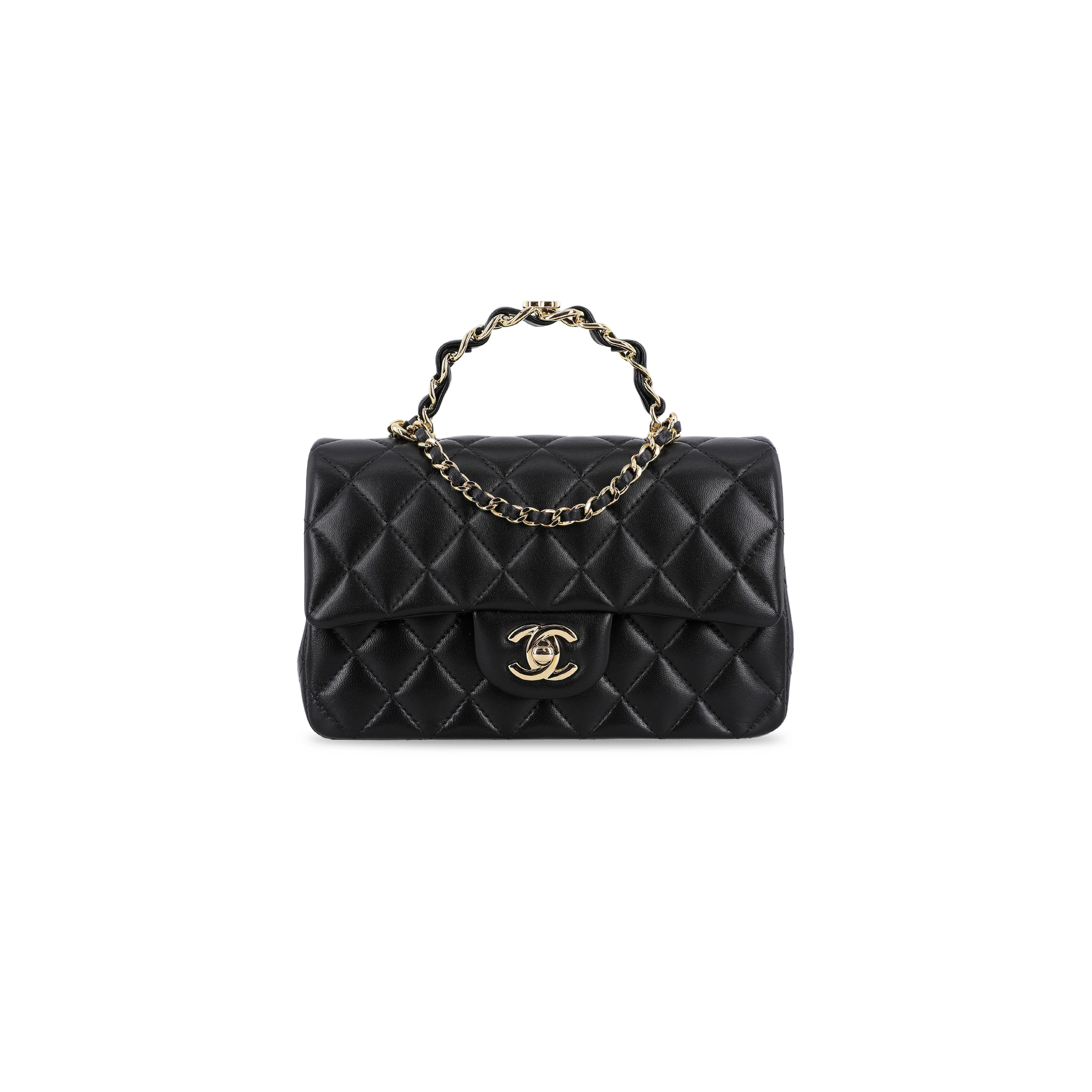 CHANEL MASTER MINI RECTANGULAR TOP HANDLE 23K FLAP AS2431 (20*12*6cm)